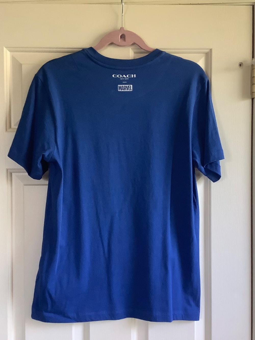 Coach X Marvel Captain America Retro C Tee Shirt Blue Size S - Picture 7 of 14